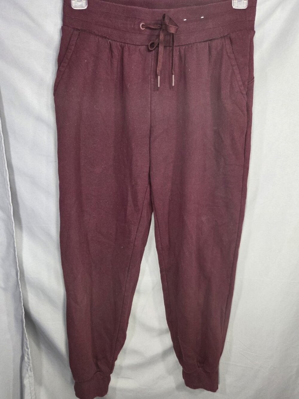 Xersion Maroon Elastic Draw String Waist Banded Ankles Jogger Pants Size Medium